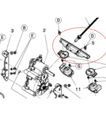 support arriere boite de vitesse microcar MGO 3/4/5/6 / Ligier ixo,js50,due,p85,p88